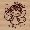 Mythical fairy illustration in digital SVG format