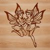 A colorful illustration of a mythical fairy from a classic tale, created as a vector graphic.