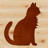 Feline Friend in Vector Style A sitting cat depicted in vector art.