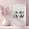 Beautiful Cat Clip Art Design A digital illustration of a domesticated cat, suitable for various design applications.