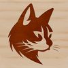 Feline Portrait SVG A detailed illustration of a domestic animal's head.