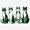 Colorful Cat Design for Digital Art Colorful vector illustration of a domesticated feline animal, suitable for digital designs.