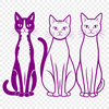Beautiful Domesticated Cat Art A detailed illustration of a domesticated feline animal.