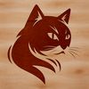 A high-quality digital illustration of a domestic cat's head in vector format.