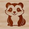 Free Vector Ferret Design for Cutting Machines Simple outline illustration of a ferret suitable for cutting with a Cricut or laser cutter.