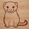 A simple vector illustration of a ferret in profile.