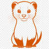 A digital illustration of a ferret in vector format.