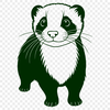 A realistic illustration of a ferret in vector format, suitable for various digital applications.