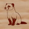 Furry Friend Vector Art A free vector illustration of a ferret, suitable for commercial use.