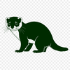 Playful Ferret SVG Cut File A cartoon illustration of a ferret in simple lines and shapes.