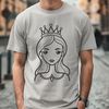 Medieval Princess Graphic Art Vector illustration of a young female princess in a medieval setting.