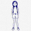 Beautiful Line Drawing SVG Design A single line drawing illustration of a girl in simple vector style.