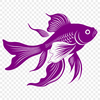 A colorful illustration of a goldfish in a swimming motion, suitable for use as clip art or vector design.