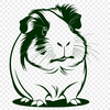 An SVG graphic representation of a pet guinea pig suitable for various digital designs.