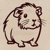 Guinea Pig Line Drawing Vector Art A simple line drawing of a guinea pig, suitable for clip art and vector design.