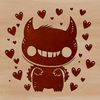 Love Hearts Monster Character SVG A cute monster character with love hearts surrounding its face, suitable for various creative projects.