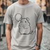 Free SVG Hamster Clip Art Design An illustration of a hamster in a whimsical pose, suitable for use in digital art projects and designs.