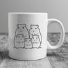 Cuddly Small Mammal Illustration A small mammal with fluffy fur and large round eyes, often kept as a pet in family homes.