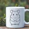 Cute Cartoon Hamster Icon A cute, furry cartoon hamster illustration in vector format.
