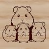 Whimsical Hamster in Wheel SVG A small, cute hamster sitting in a wheel, suitable for family and pet-related projects.