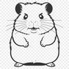 Cute Mammal SVG Graphics A small mammal, commonly kept as a pet, depicted in simple vector graphics.