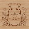Cute Animal SVG Graphic A colorful illustration of a cute hamster surrounded by flowers, suitable for crafting and design projects.