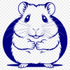 Whiskered Friend SVG Illustration A small, furry rodent standing on its hind legs, suitable for vector art designs and cutting machine projects.