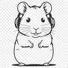 Whimsical Hamster Design for Crafting SVG illustration of a small furry animal, ideal for crafting and DIY projects.