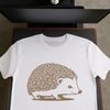 Whimsical Animal Portrait SVG File A detailed illustration of a hedgehog's body with its distinctive spines and facial features.