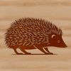 A digital design of a hedgehog created as a scalable SVG file.