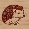 Quilled Cutie Illustration An illustration of a hedgehog, featuring its distinctive quills and compact shape.