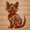 Free Vector Kitten Illustration A cute kitten sitting in a whimsical pose, suitable for clip art and vector design projects.