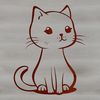 Whisker Wonder in Vector Design An adorable sitting cat in vector design format.