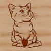 Feline Frenzy SVG Design A small domestic cat sitting on its haunches, rendered as a vector illustration.