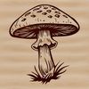 Colorful Fungi Vector Art for Digital Projects Colorful illustration of a mushroom, suitable for digital use in crafting and design projects.