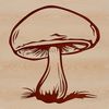 Vector Fungi Design for Cutting Machines An illustration of a mushroom in various stages of growth, suitable for vector design and cutting machine projects.