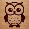 Cute Cartoon Bird Design A cute cartoon owl with large round eyes and soft feathers.