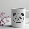 Stylized Panda Vector Graphic A stylized vector graphic of a single panda bear, suitable for various digital applications.