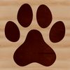 A detailed illustration of an animal paw print, suitable for digital designs.