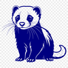 Vector Ferret Illustration for Cutting Machines A digital illustration of a ferret in vector format suitable for cutting machines and laser engraving.