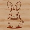Free Vector Bunny Head Clip Art A vector illustration of a rabbit's head, perfect for design projects.