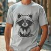 Adorable Masked Bandit SVG Design A graphic representation of a raccoon in SVG design style.