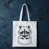 Tree Hugging Raccoon Icon A vector illustration of a raccoon peeking out from behind a tree.