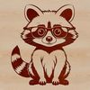 Racoon Illustration for Cutting Machines and Laser Cutters Racoon illustration in vector format, suitable for cutting machines or laser cutting.