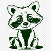 Cute Raccoon Design SVG File An editable, scalable raccoon design suitable for various applications.