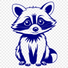 Beautiful Raccoon Clip Art Design SVG File A detailed illustration of a raccoon in a vector format, suitable for various applications.
