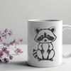Cute Raccoon Illustration for Digital Design A scalable SVG graphic representation of a raccoon, ideal for use with cutting machines and design software.