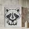 Vector Raccoon Design Free Download A digital representation of a raccoon in vector format.