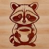 Racoon Graphic Design Icon SVG A cartoon-style illustration of a raccoon, suitable for graphic design projects.