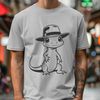 Colorful Lizard Clip Art A colorful illustration of a reptile lizard with a small hat on its head.